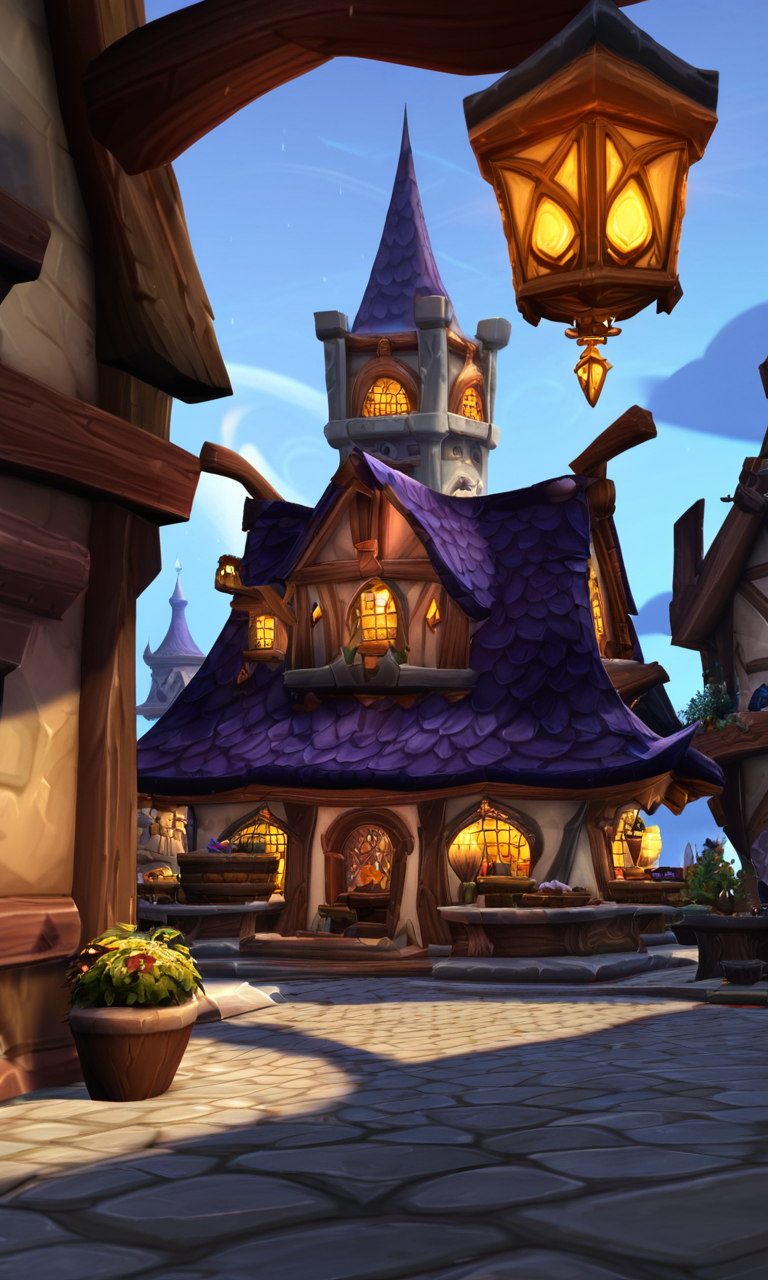 score_9, score_8_up, score_7_up, rating_safe BREAK, world of warcraft, tavern interior, cozy, warcraftstyle, scenery, toony, detailed, <lora:WarcraftStyle_v2-000004:0.75>