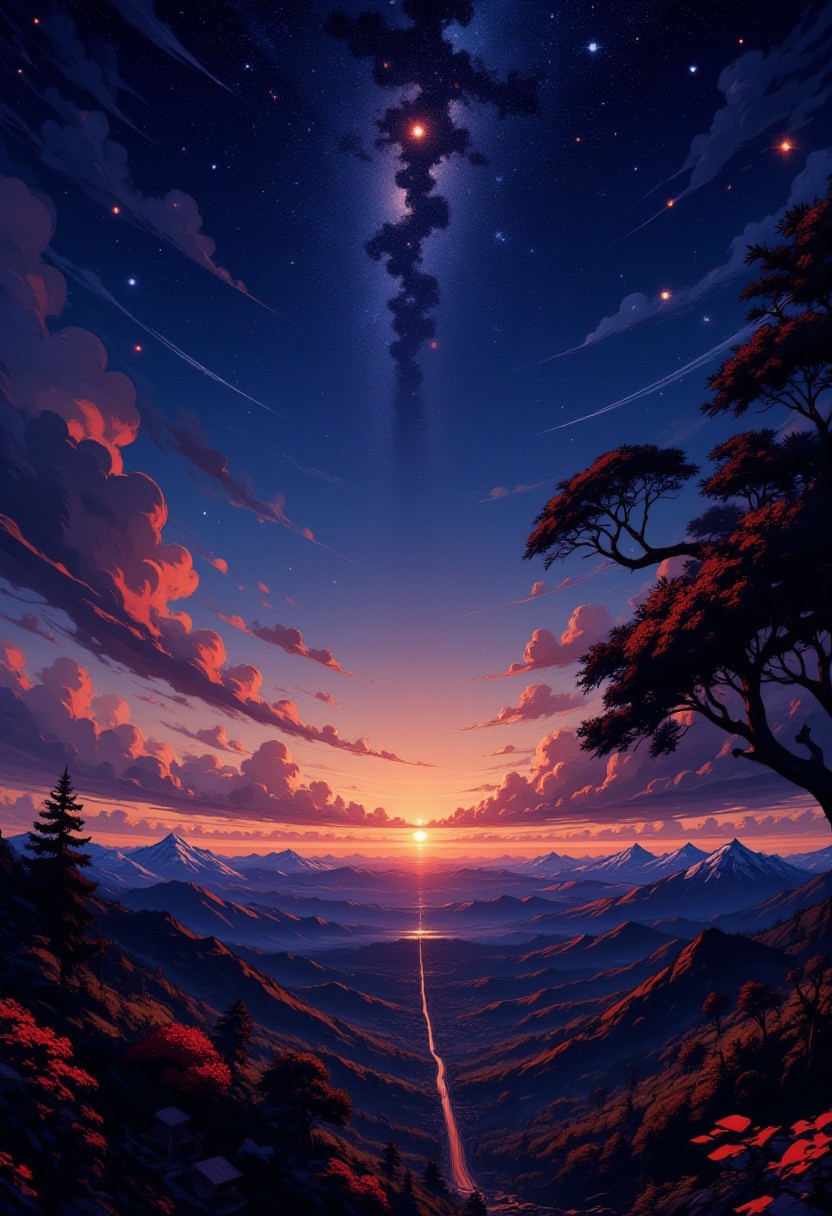 romantic night sky