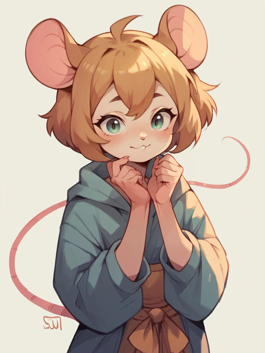 score_9, score_8_up, score_7_up, score_6_up, score_5_up, 1girl, <lora:su1zXLP:1> su1z, mouse girl, solo, cute,