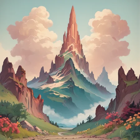 score_9, score_8_up, score_7_up, score_6_up, BREAK <lora:Disney_NouveauPony:1> ArsMJStyle,Disney Nouveau, Landscape