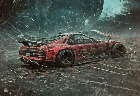 Midnight club, cyberpunk need for speed, high quality, high resolution lifelike v action scene, action movie, ground vehicle, car, drone car, cyberpunk car, widebody, illustration, traditional media, drawing, abstract, cyberpunk, Saturn_moon_matrix, an1matr1xbeyond, anime