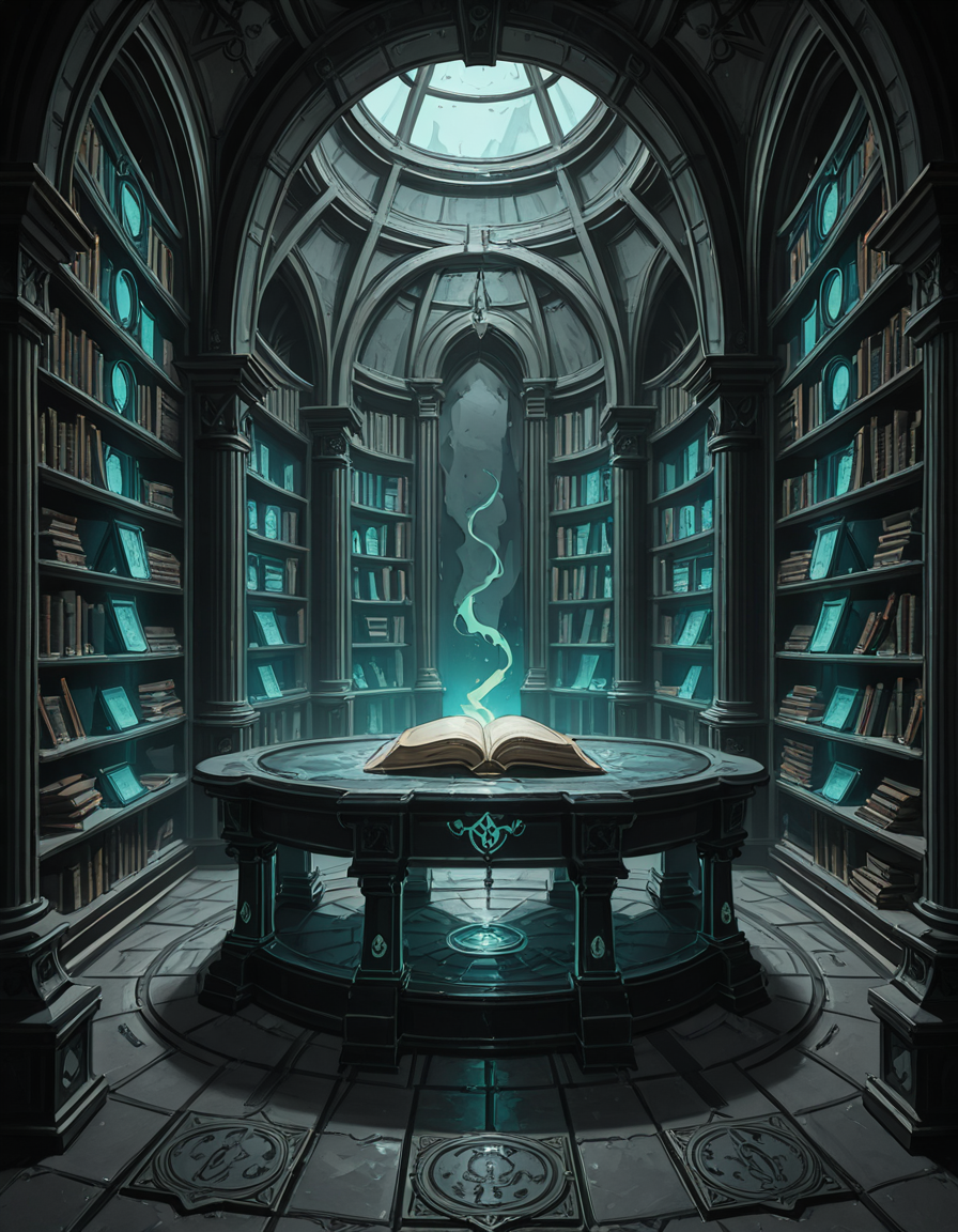 Buried deep within the necromancerâs fortress lies the Library of the Forgotten, an ancient, labyrinthine archive where no living hands have ever turned a page. The immense chamber stretches endlessly into the darkness, its towering bookshelves carved from obsidian and bone, spiraling upwards into unseen heights. The very air hums with an eerie resonance, filled with the whispers of knowledge long abandoned by the mortal world.
The shelves are packed with tomes bound in withered flesh, their covers etched with shifting runes that glow faintly with unholy light. Some books seem to breathe, their spines expanding and contracting like living creatures, while others are locked with chains of rusted iron, sealed by ancient curses too dangerous to be unleashed. Scrolls, brittle with age yet untouched by time, hover in the air, slowly unraveling and reforming, as if reading themselves in a silent, endless cycle.
At the heart of the library stands a massive circular desk, hewn from black stone and inlaid with veins of glowing green energy. Upon its surface, quills made from skeletal fingers hover above open grimoires, tirelessly transcribing forbidden knowledge in ink that shimmers like liquid shadow. Dust does not settle hereâonly the weight of forgotten secrets, pressing down like an invisible hand upon any who dare enter.
Above, the ceiling is a vast cosmic void, an endless expanse of swirling darkness where distant, malevolent stars flicker in unnatural constellations. Occasionally, something moves between the stars, a shape vast and unknowable, watching the library in silence.
In the farthest reaches of the chamber, towering stone monoliths stand, inscribed with ever-shifting text in a thousand dead languages. Some glow faintly, others pulse like beating hearts, their inscriptions rearranging as if whispering among themselves. The floor between them is covered in intricate ritual circles, their markings pulsating with a faint, necrotic glow, hinting at the presence of knowledge too terrible to be contained within mere books.
No footsteps ever disturb the silence, no voices break the eternal stillnessâonly the endless rustling of pages turning on their own, the quiet scraping of phantom quills, and the occasional, distant sound of something shifting among the shelves.
This is not a place of learning.
It is a tomb of knowledge, a repository of secrets too dangerous to be spoken, where books are not just readâthey watch, listen, and remember.
Style & Mood :
- Dark fantasy, gothic horror, necromantic aesthetics
- Cinematic, highly detailed, eerie lighting
- Infernal atmosphere, filled with shadows, glowing runes, and whispering books
- Inspired by the works of ZdzisÅaw BeksiÅski, H.R. Giger, and dark medieval occultism 
<lora:SDXLFaeTastic2400:0.4> <lora:extremely_detailed:0.4> extremely detailed,necromancer l1br4ry, <lora:necromancer_l1br4ry-i:1>, Masterpiece,best quality,hi res,8k,hi res,8k,award winning,(sharp focus, intricate, highly detailed),