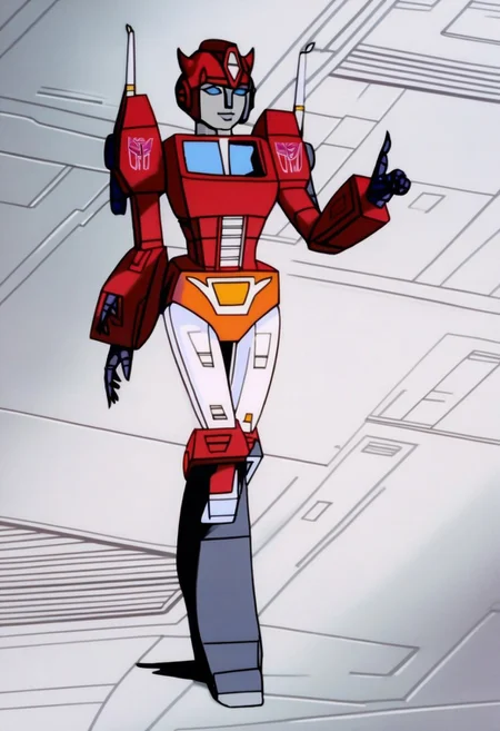 robot planet in space
score_8_up <lora:Transformers 86 FT-000005:1> 1female, autobot, female, all red body, red legs, red head, red armour, small body, short stance, petite body, slender form, full body, slim body, slim waist, round large eyes, blue eyes, short legs, small horns protruding from head, , female lips, excited expression, curvy limbs,