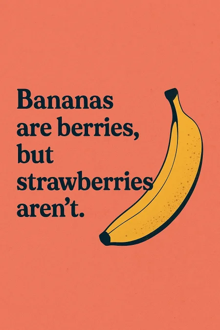 write a random and commonly unknown fact. This fact has to be accurate. The image is stylish and creative.