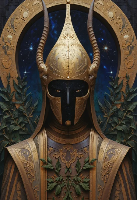 Ambients Gives Enigma? Star-Fell Patterns Illuminate Mask Altered Fate & Time Manipulations Mystifying Who? Causal Conundrum Gains Escher Twisted Horns On Helm Visored Through Kaleidoscope Fluctuate How Mysteries Bracket?
Esoteric Asymmetry Captivates Eyes Which Fallow And Draw Tempted Draw Toward Stellar Gates Bejeweled Noctiluca, Pyramids Remnant An Antiquarian Alien Temple Serving Curiosities Further Enabling Future Dimensions Alter? Wrapped Nebula Textures Secret Sages Steer Compelled Astrophotography Creates Bewilderment From Futurity...What Wisdom Lay Yonder Horizons Beggin Revisited by Avowed Dreamwalkers, Aeons Away!
Oil Painting, surreal, digital artwork,
Impressionism, impressionist painting, loose brushwork, light and shadow play, captures feeling over form,
figure-studies, oil-painting, romanticism, painting, elegance, opulence,
beautiful, painterly, detailed, textural, artistic, aesthetic, intricate details, highly detailed, vivid, vibrant,
OBxiaoxiang