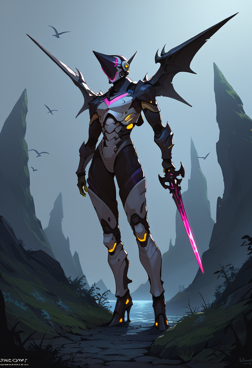 score_9, score_8_up, score_7_up, score_6_up, score_5_up, score_4_up, BREAK tall slim girl, armor, helmet, holding weapon, high contrast, vibrant colors, a giant mechanical knight in the distance, birds for scale,
high contrast, vibrant colors, scenery,
 <lora:ArmorPunkV3-000002:1>, arm0rpunk