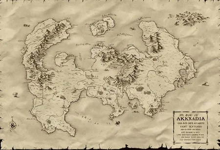fantasy map of an ancient land, egypt, mesopotamia, akkadian, babylonian, hieroglyphics, cartouche <lora:fantasy map-heavy:0.7>