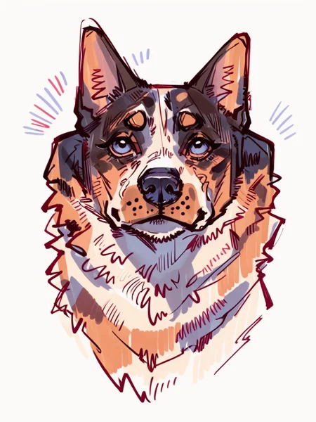 score_9, score_8_up, score_7_up, score_6_up, score_5_up, score_4_up,  <lora:c0l0ursk3tchXLP3:0.9> c0l0ursk3tch, sketch, dog