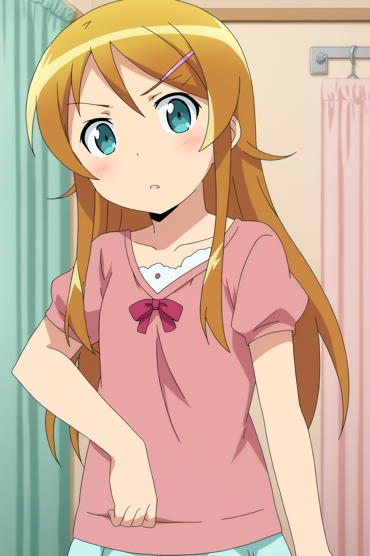 solo, anime coloring, Kirino Kousaka <lora:Oreimo-Kirino_Kousaka-PDXL:0.8>