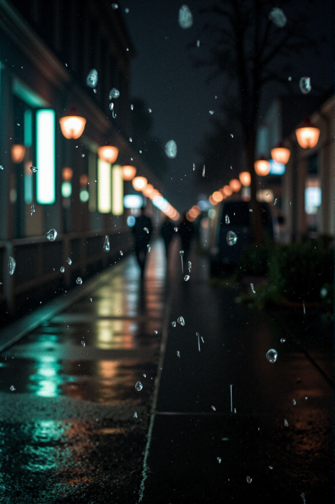 The rain falls in steady rhythms, a quiet song for no one in particular. It pools in the cracks of the pavement, tracing patterns on glass, softening the edges of the world outside. Each drop carries the weight of something unfinished, soaking into the ground, vanishing without a trace. The city remains indifferent, its neon lights flickering against the wet streets, but here, in this quiet moment, the rain speaks in hushed tones. It fills the space where words once were, weaving through the stillness, wrapping everything in melancholic solitude.
<lora:melancholic-solitude-flux:1>