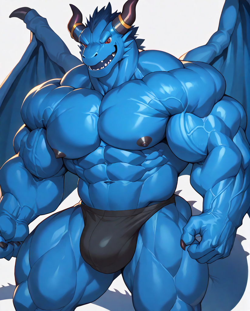 source_furry,score_9,score_8 up,score_7 up,score_6 up,male,anthro,furry,1boy,solo,blue_dragon,dragon,wings,horns,blue body,red eyes,muscles,muscular,bodybuilder,abs,pectorals,biceps,huge muscles,large muscles,hyper muscles,<lora:Blue_Dragon:0.9>,Muscles Hyper Buff,Hyper Muscles Bigger,Hyper Muscular Pumps,<lora:Realistic_Hyper_Muscles:0.8>,