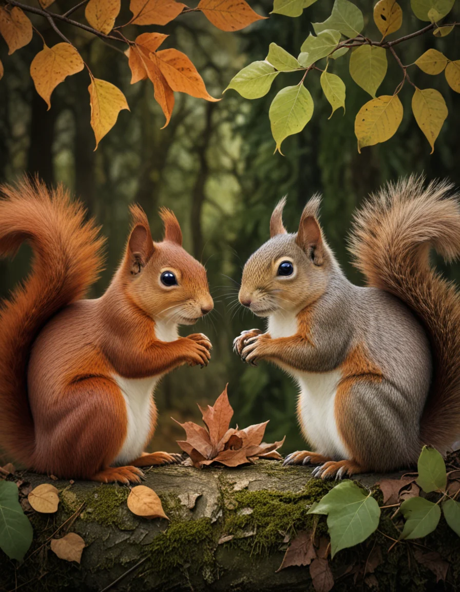 novuschroma69 dual dichotomy squirrels <lora:novuschroma69 dual:1.2> <lora:sdxl_lightning_8step_lora:1>
