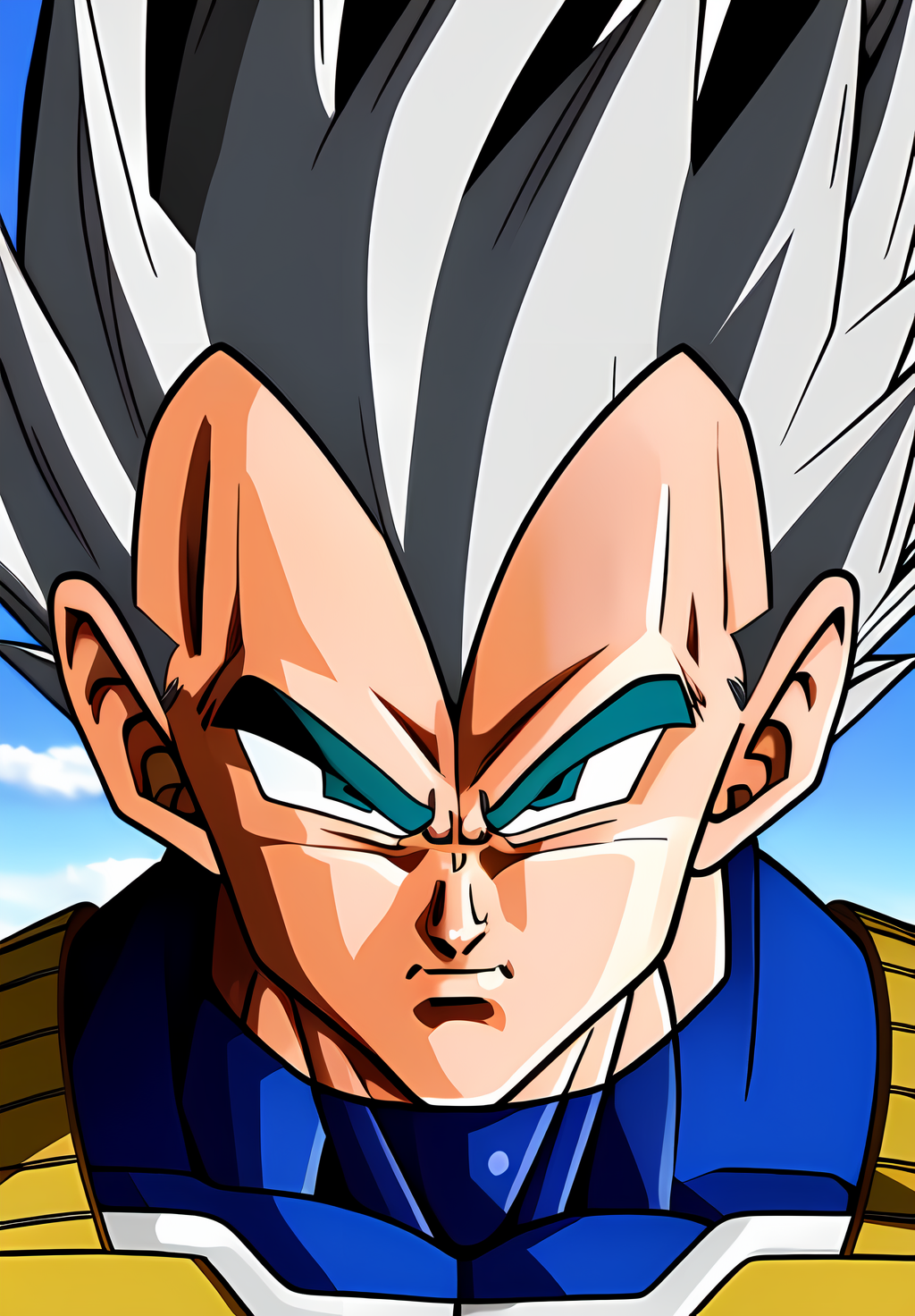 (Photo:1.3), highdetail, <lora:Vegeta:0.8>, Vegeta, solo, 1boy, selfie, detailed face, detailed eyes, super saiyan, grey Hair, ultra instinct, (masterpiece, best quality, absurdres, detailed, ultra-detailed:1.3), (trending on CGSociety, trending on pixiv, contest winner:1.3)