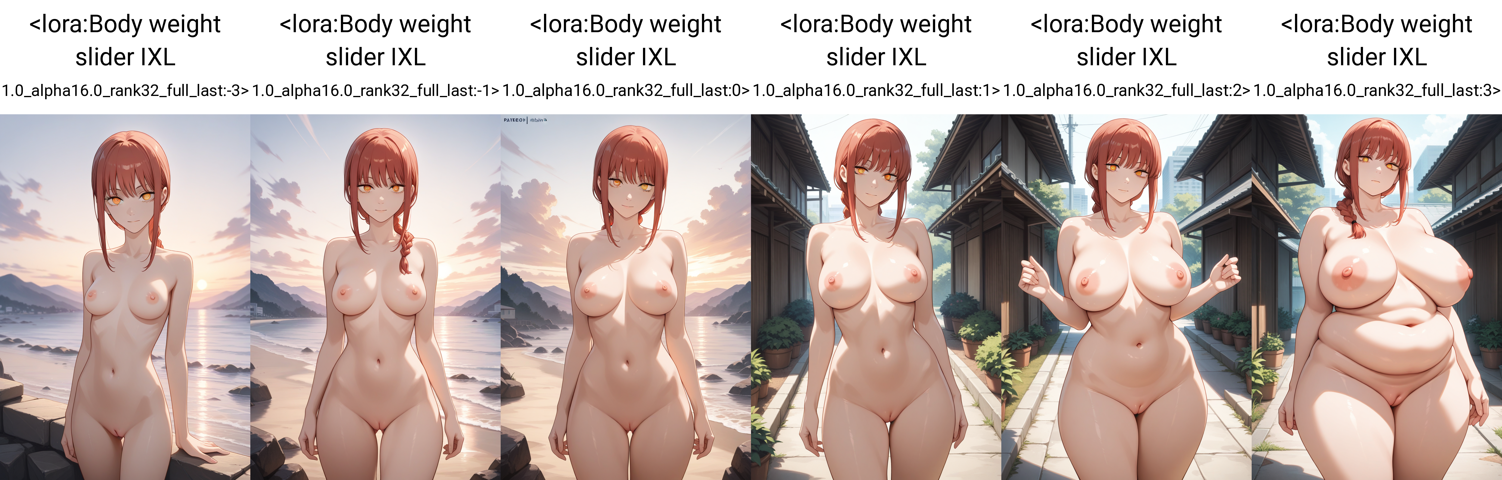 masterpiece, best quality, 1girl, solo, makima \(chainsaw man\), completely nude, outdoors, standing, looking at viewer, nipples, pussy,  <lora:Body weight slider IXL 1.0_alpha16.0_rank32_full_last:-3>