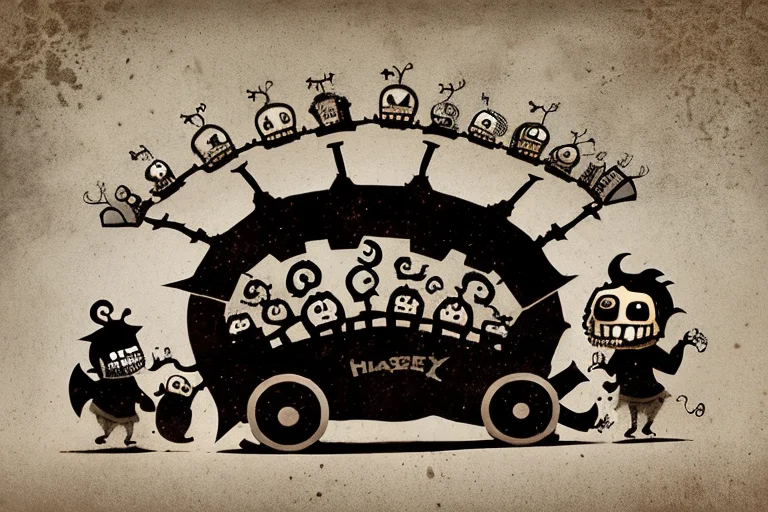 simple drawing of a herse, art by skelewags