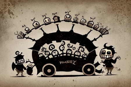 simple drawing of a herse, art by skelewags