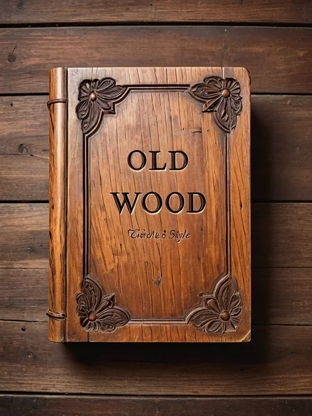 A wooden book with a rustic wooden cover. Carved text title: "Old Wood".
<lora:OldWood01_CE_XL_300-OT:0.4> oldwdCE_style