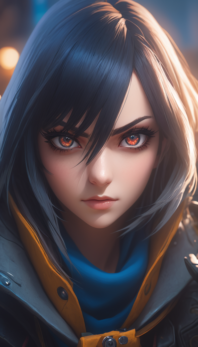 Extreme close-up, portrait of a female rogue, extremely beautiful detailed piercing eyes, hero view, action pose, cinematic scene, scenery, detailed background, masterpiece, best quality, high quality, highres, absurdres, very detailed, high resolution, sharp, sharp image, 8k, vivid, colorful, stunning, anime Studio Trigger <lora:studio_trigger_xl_v1:1>