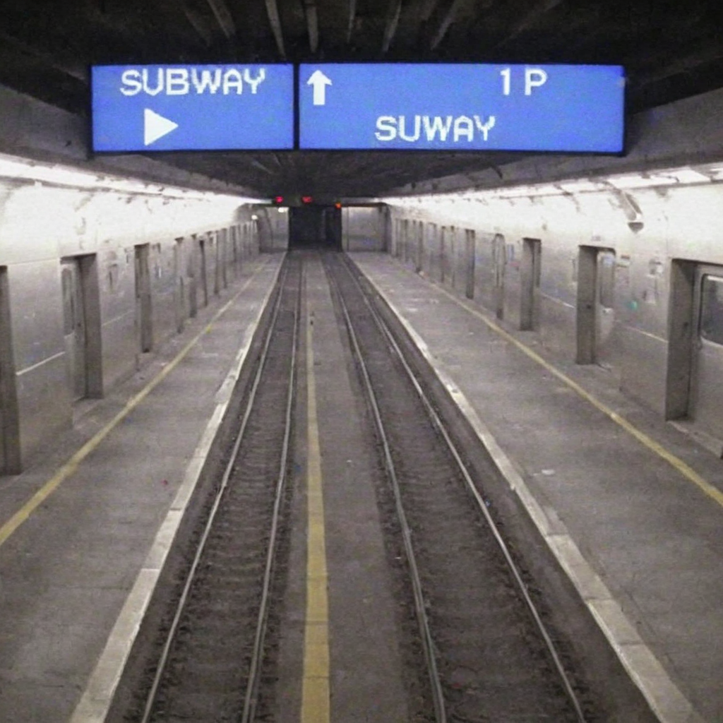 <lora:old_camera_vhs_footage_mix:1> old vhs cam recorder footage of a subway station, futuristic