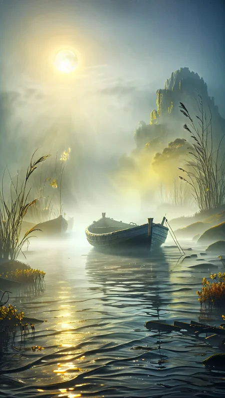 In the early hours of the morning, before the sun is high in the sky, the mist envelops the surface of the water and creates a heavenly atmosphere. The gentle lapping of the waves on the shore is the only sound that breaks the silence. As the first golden rays of sunlight penetrate into the distance, a chorus of birds awakens, their melodies harmonizing with the rhythm of the sea. The morning mist glistens with the promise of a new day, a beautiful sight. The picture is lively, translucent and full of detail, many details can be seen such as an old rowing boat, style by Matthias Haker, william turner,
<lora:Paul_Signac_Neo-Impressionist_dotted_paintings_Pointillism:1> ah_signac <lora:TQ_-__Kids_Storybook_Illustrations_XL-000006:0.5> <lora:ral-lava-sdxl-v2:0.4> ral-lava <lora:ral-ertmsphr-sdxl:1> ral-ertmsphr <lora:artfullyCOLORS1_SDXL_V1-000007:1> CYBR-XL