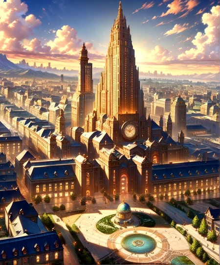 score_9, score_8_up, score_7_up,
<lora:Authoritarian_Architecture_(Architecture)_(SDXL)_(AD):0.8> authoritarian, scenery, building, city, cityscape, architecture, monumental architecture,
8K, In'ei, chiaroscuro, soft natural volumetric cinematic perfect light, perfect depth of field shot, ray tracing, photometry, beautiful, subsurface scattering, idealized modern city, wide beautiful boulevards, busy city center, parks and manicured lawn areas, large parks, plazas, skyscrapers, hyper detailed, art by Thomas Kinkade, detailed background, detailed photographic fluffy anime clouds, Unreal Engine, CGI render, absurdly detailed, modern era photograph, masterclass oil painting, made of sandstone and concrete, monumental skyscrapers, vivid white sandstone, rose sandstone, tan sandstone, marble,
BREAK zPDXL, zPDXLxxx, <lora:wowifierXL:0.2> art by mooncryptowow <lora:sdxl_lightning_8step_lora:0.4> <lora:detailed_notrigger:0.5>