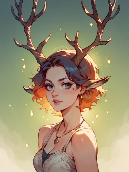 score_9, score_8_up, score_7_up, score_6_up, score_5_up, <lora:4ntl3rsXLP:1> 4ntl3rs, antlers, 1girl