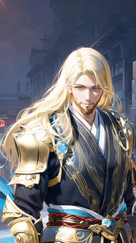 BDOboy, 1boy, armor, long hair, beard,
(extremely detailed CG unity 8k wallpaper, masterpiece, best quality, ultra-detailed, best shadow, volumetric lighting), High contrast, (best illumination),
mksks style, village, japan, outdoors,