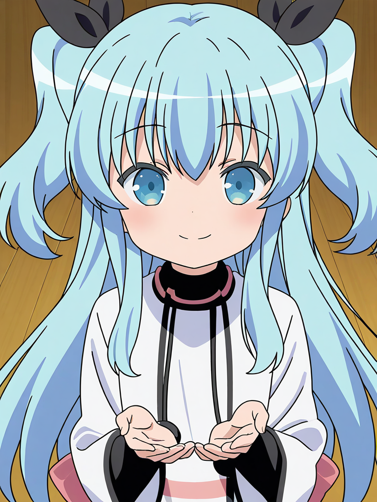 general,highres, ultra-detailed,very aesthetic,best quality ,best hands,  BREAK,  <lora:Noel_IS:1>
 sora no method, Noel, 1girl,solo, long hair, blue hair, two side up, blue eyes, hair ribbon, black ribbon,bangs, 2020s (style), anime coloring,