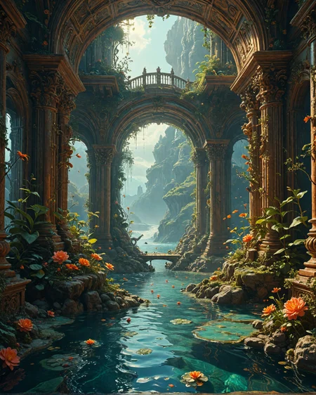 Bridges made of solidified music, Hone-onna, neon-plankton academy with,
emerald starfire lichen, Space-age ceramic hulls, organic-membrane pathways in, evaporated ocean basin with geometric salt flats, Solarpunk hydroponic spirals style, starlight-singularity lensing,
<lora:tbh124-sdxl:0.15> style of Jean-Antoine Watteau,
<lora:tbh129-sdxl:0.15> style of Michael Cheval,
<lora:Sinozick:0.15>,
<lora:add-detail-xl:0.7>,
<lora:aidmaMJ6.1_v0.5_2:0.3> aidmamj6.1,
<lora:Flux-XL_Scenery:0.15> flux-scenery,
<lora:Flux-style-xl-lora:0.15> flux-style,
8K resolution, ultra-detailed cinematic composition, contemporary concept art style, volumetric magical atmosphere with ethereal glow, rich complementary color palette, vivid gradients and chiaroscuro contrast, dynamic perspective with layered depth of field, inspiring awe-inspiring mood, Unreal Engine 5 render quality, intricate textures, flawless anatomy, rule of thirds composition, luminous highlights, surreal ambiance, award-winning illustration, harmonious balance of light and shadow, photorealistic details, ArtStation trending, chromatic accents, nostalgic futurism, dreamlike serenity, bold creativity, professional finish, sharp focus, ambient background, fascinating dynamic motion,, Baroque art style, dynamic composition, dramatic lighting, rich colors, intricate details, professional-grade execution, captures the grandeur and theatricality of the Baroque period