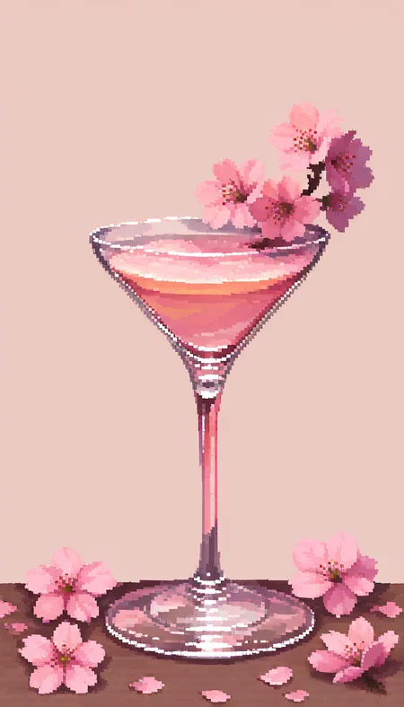 pixel art, jubilee \(8pxl\), no humans, still life, food focus, plant, simple background, drinking glass, pink flower, cherry blossoms,
masterpiece, best quality, very awa, absurdres
<lora:noobai_epred_11_pixel_art_v1:1>