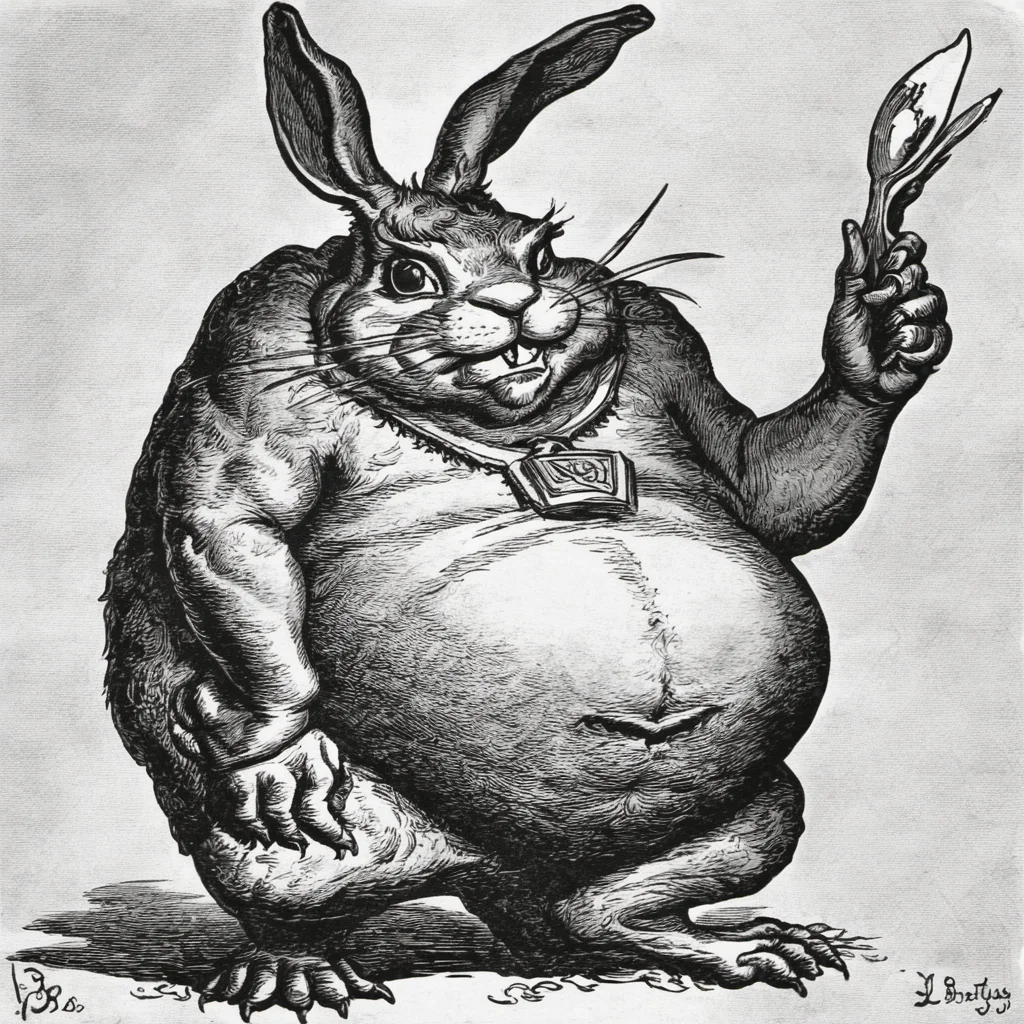 big chungus,greyscale,monochrome,art by llbreton, <lora:LLBretonXLRecent:0.8>