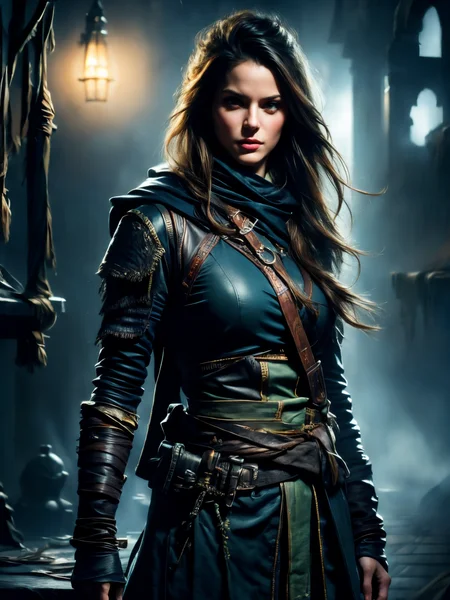 (masterpiece:1.2), (best quality,:1.2), 8k, HDR, ultra detailed, ((photorealistic)), perfect anatomy, professional light, cinematic lighting, fashion photography, ambient lighting, (DarkFantasy:0.6), a male rogue, wild hair, dark clothes, dark armor, FaRo, in Aurora Skybridge, 
<lora:add_detail:1>, FaRo <lora:FantasyRogues:1>,  <lora:FantasyRuins:0.9> FanRu