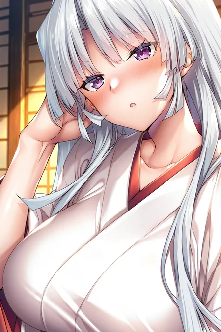 shiny skin, posing, impossible clothes, 
<lora:amanatsu.il:1>,
amanatsu, 
yashiro, 
miko,