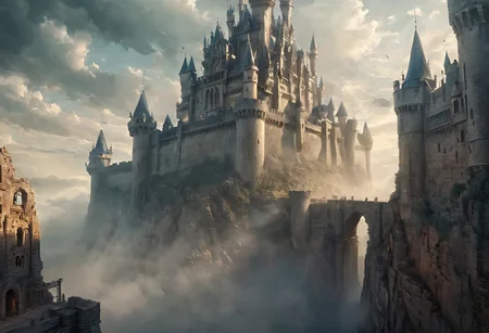 A cinematic still from an action sequence in a Prince of Persia game in which the acrobatic prince is running along an outer castle wall high above the ground as he tries to reach a precarious ledge, 
extremely detailed background, IBG,  
hyperdetailed realistic illustration, intricately detailed, highest quality, implied motion, 
BREAK, semirealistic, ultra level of detail and precision in the art, masterpiece, mixed media, intense mood, detailed shading, extreme wide-angle view, motion blur, ray-traced, 
subsurface scattering, light leaks, soft shadows, film grain, Dutch angle, cinematic composition, mystic haze, dusty atmosphere, HDR, mystic haze, dusty atmosphere, complementary colors,