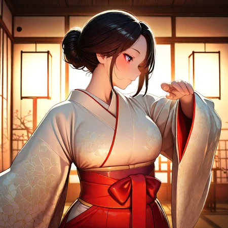 mature woman,dark hair, japanese outfit, fighting pose, rbw-style, general, detailed character design, IL_lazypos, masterpiece, best quality, amazing quality, very aesthetic, absurdres, natural lighting, <lora:IL_rbw-style:1.0>, <lora:IL_illustriousXL_stabilizer_v1.23:1.0>, <lora:IL_quality_modifiers_masterpieces_v1:1.0>