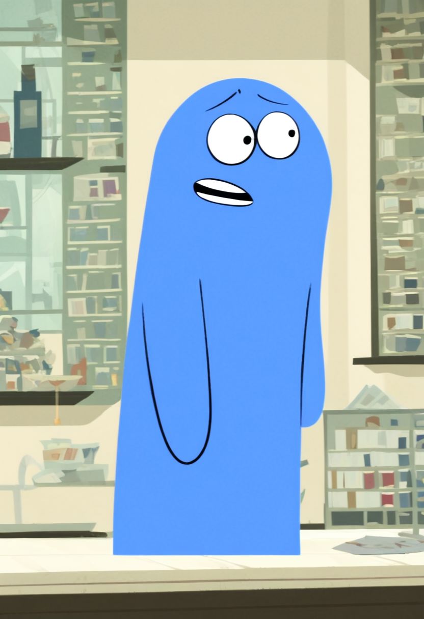 Score_9_up, score_8_up, score_7_up, 1boy, solo, bloo, blue skin