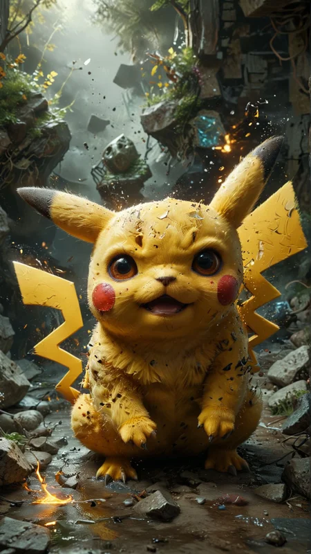 Epic Movie Scene, close up, Pikachu fighting with an angry expression in the style of art from League of Legends, epic action, unreal engine, cinematic 
award winning artwork,
many details, extreme detailed, full of details,
Wide range of colors., Dramatic,Dynamic,Cinematic,Sharp details
Insane quality. Insane resolution. Insane details. Masterpiece. 32k resolution.
 <lora:add-detail-xl:0.65> <lora:casting shadow style v2:0.1> casting shadow style, cucoloris patterned illumination <lora:CinematicStyle_v1:0.1> <lora:Disturbia:0.15> <lora:dvr-lnds-sdxl:0.1> dvr-lnds-sdxl <lora:MJ52:0.2> <lora:princess_xl_v2:0.1>  <lora:ral-dissolve:0.1> ral-dissolve <lora:ral-ertmsphr:0.1> ral-ertmsphr  <lora:ral-porcelain:0.3> ral-porcelain <lora:ral-pxlprtcl:0.31> ral-pxlprtcl  <lora:xl_more_art-full_v1:0.5>