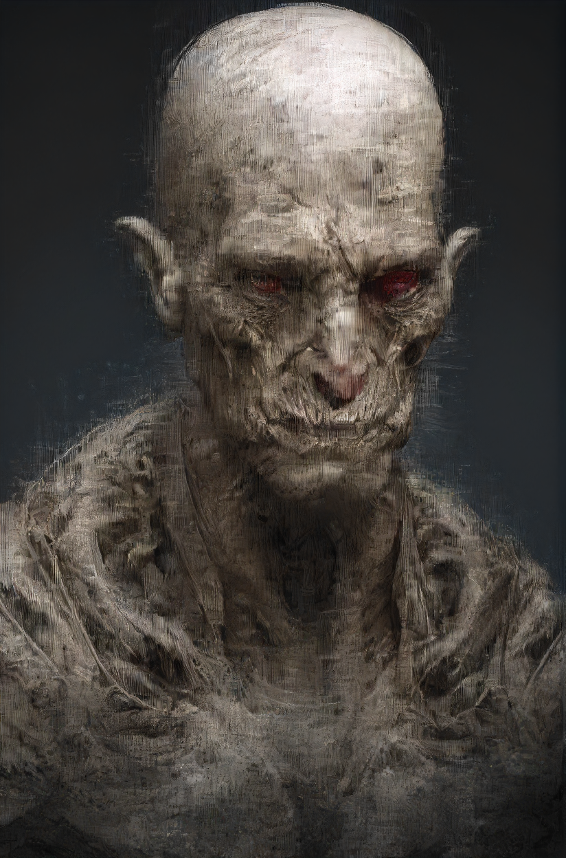 realistic intricate concept art chaotic brush strokes of Les Enfants Terribles morph, by Yoji Shinkawa,  <lora:- SDXL - lentclr_effect_V1.0:.7>