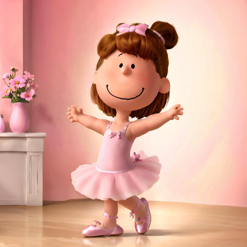 pampeanut girl, ballerina, dancing, 3d