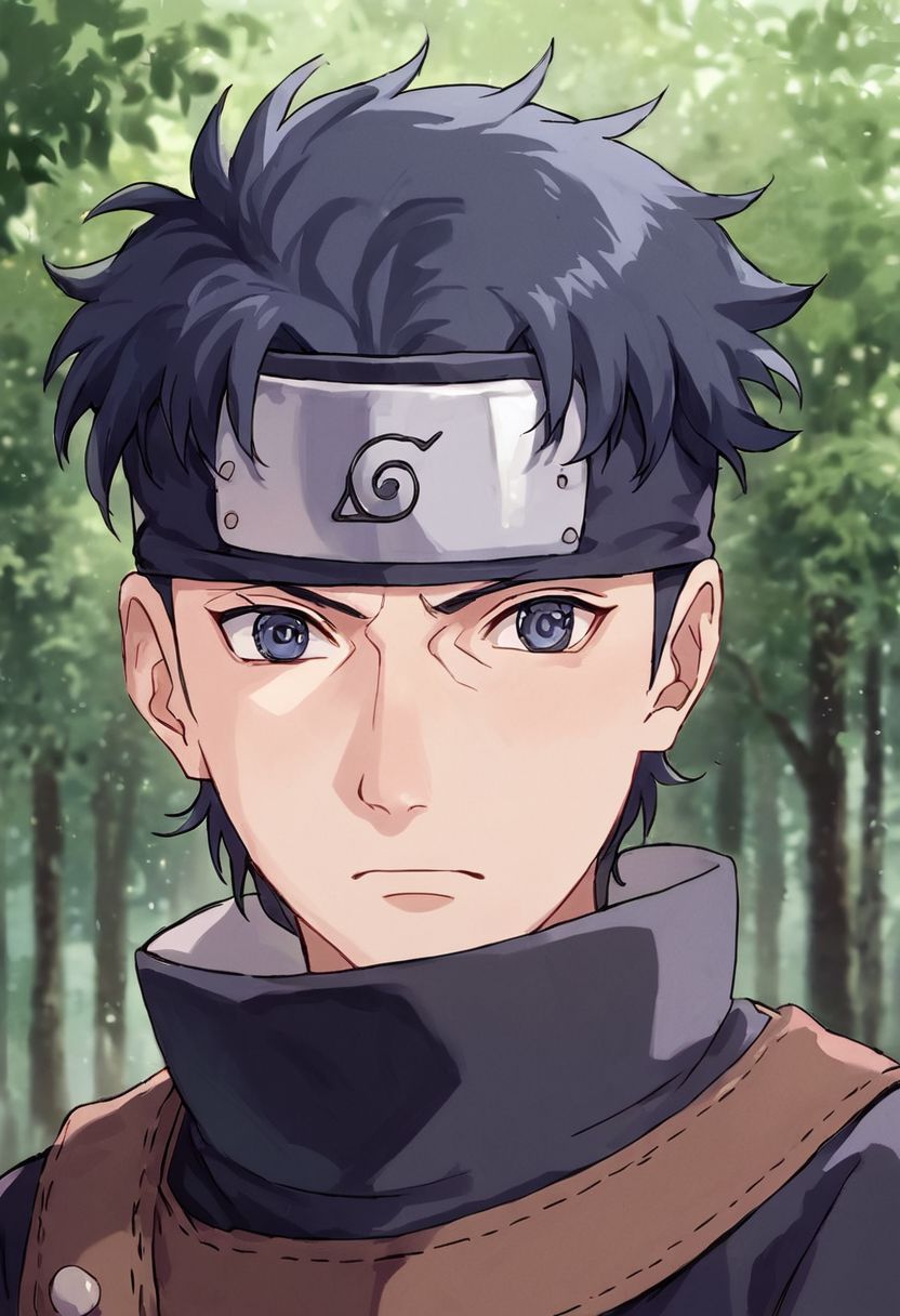Score_9, score_8_up, score_7_up, source_anime, rating_safe, (Xblackclothesx:1.0),( portrait:1.0),masterpiece,award-winning, highly quality ,forest background