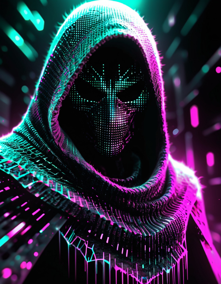made out of ral-hlgrphic, halftone texture, Cubism, Cozy, Grayscale, Dramatic spotlight, Lonely, Furry the Saint from Bloodborne game, Sci-Fi, Provia, Mandala, Spiritual, Lustful, Ektachrome, Depressing, BW, <lora:ral-hlgrphic-sdxl:0.7>, intricate artistic color, cinematic light, radiant, vibrant, perfect symmetry, highly color focused