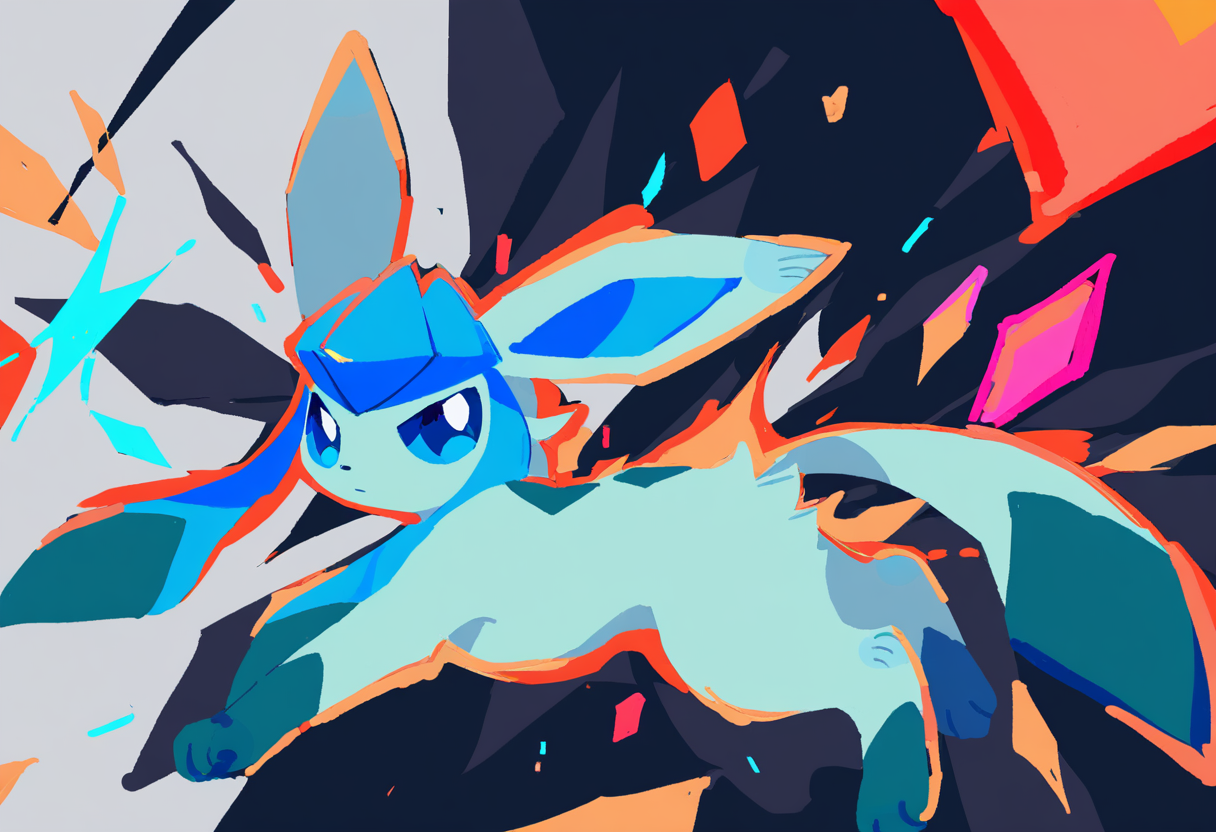 (masterpiece, best quality:1.1), solo, zerov:0.8, pokemon, glaceon,   <lora:N11_ZeroV_V9_250101-000019:0.8>