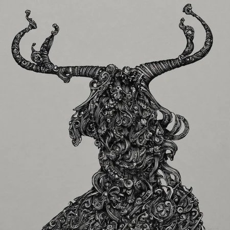 PStyl3, the horns on my head they're from goddesses <lora:Maximalist_Drawing_BW:0.95>