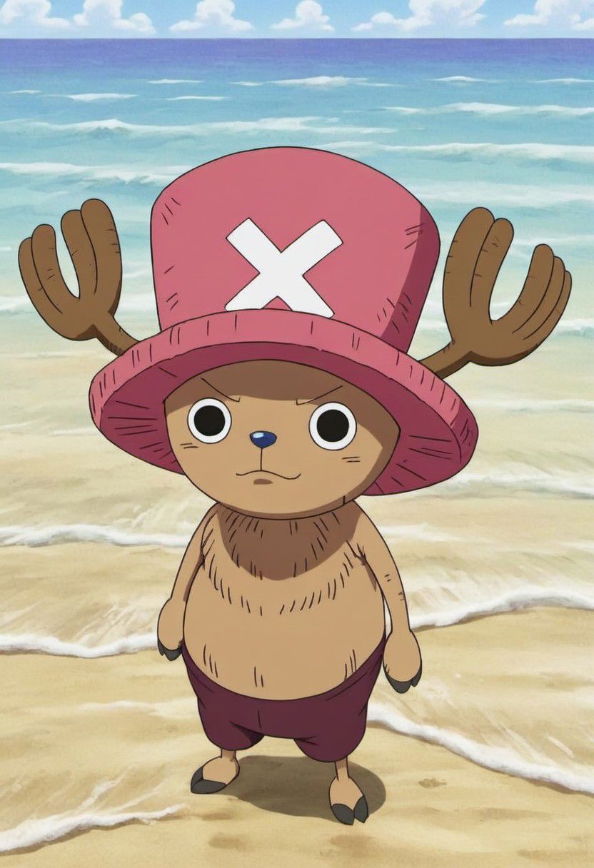 Tony Tony Chopper Serious in the beach