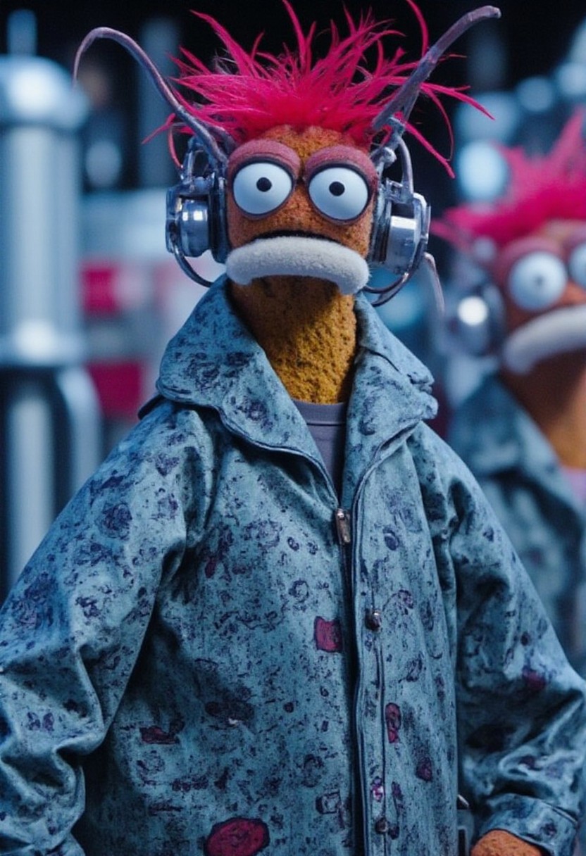 (((futuristic vibe))) (front side view ) Pepe King Prawn