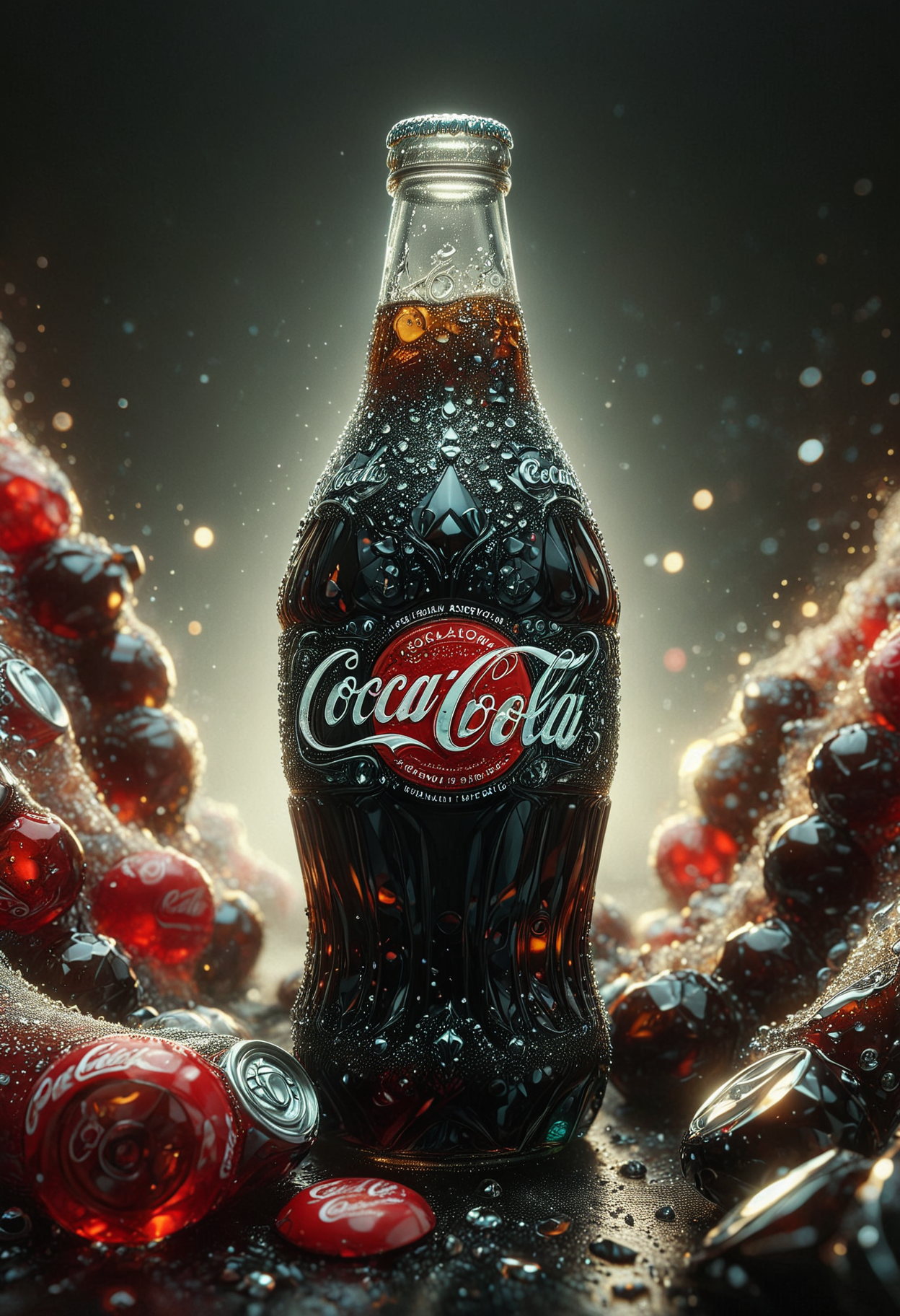 A conceptual bottle drink design with coca cola. A refreshing concept similar to a product photo shoot
<lora:DonM3t3rn1tyXL-v1.1:0.7>, DonM3t3rn1tyXL,
OverallDetailXL  <lora:SDXLFaeTastic2400:0.4> <lora:PinkieBlckDmndsSDXL:0.85> p1nkblackd1am0nds <lora:DetailMaximizer:0.7> detailmaximizer <lora:MJ52:0.3>
