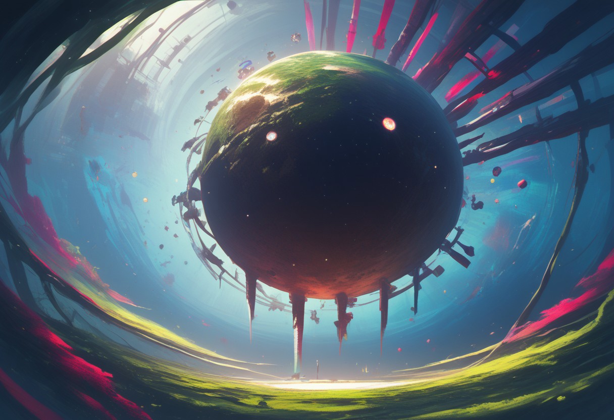 Exoterra-Style, score_9, score_8_up, score_7_up, masterpiece, best quality, absurdres, vibrant, highly detailed, a spaceship in stationary orbital postition above a gazeous planet, high contrasts