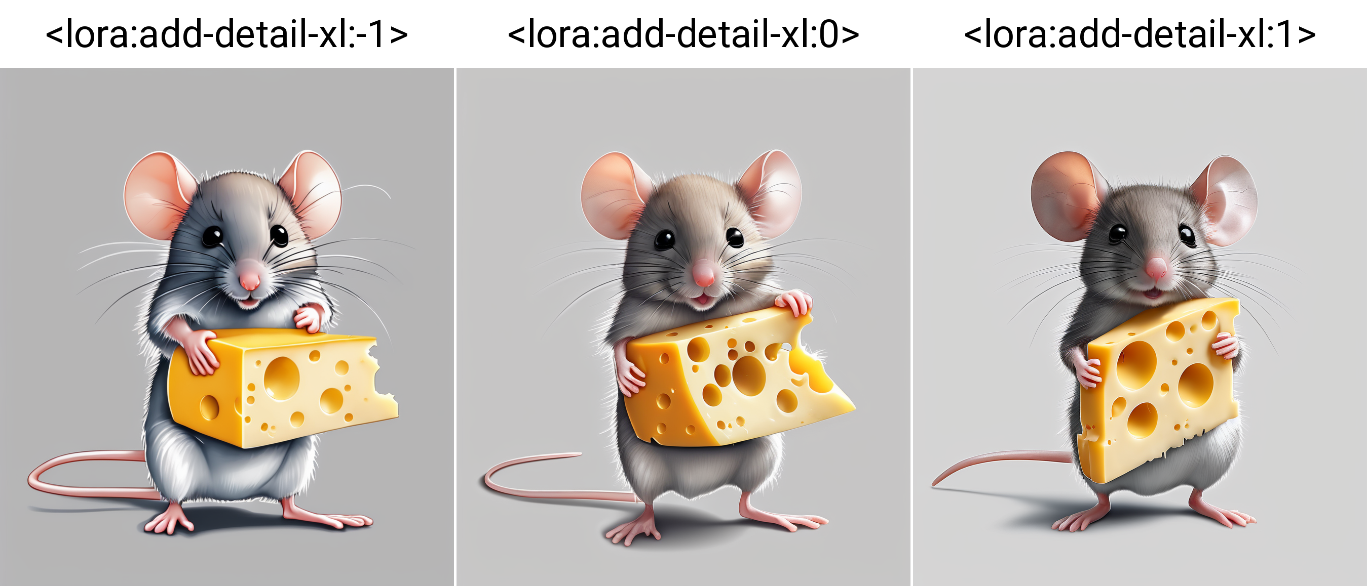 a very cute tiny mouse standing with a piece of cheese, <lora:add-detail-xl:-1>