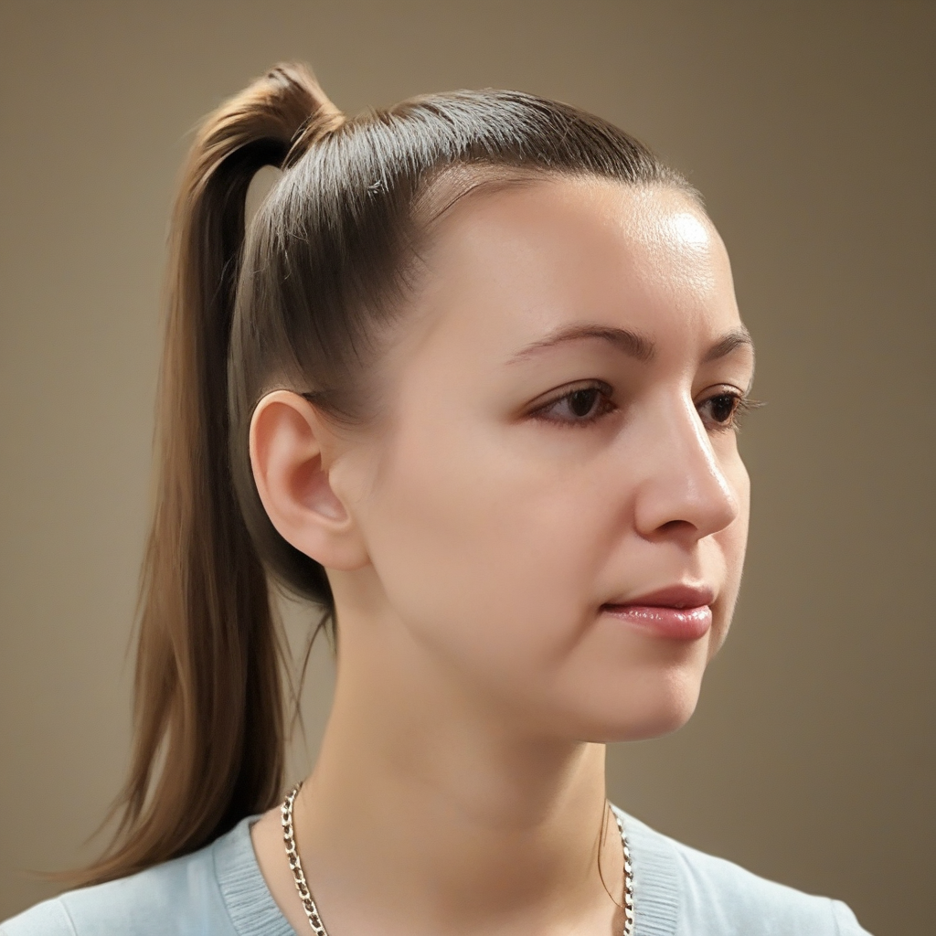 ponytail, 1girl, lips, necklace