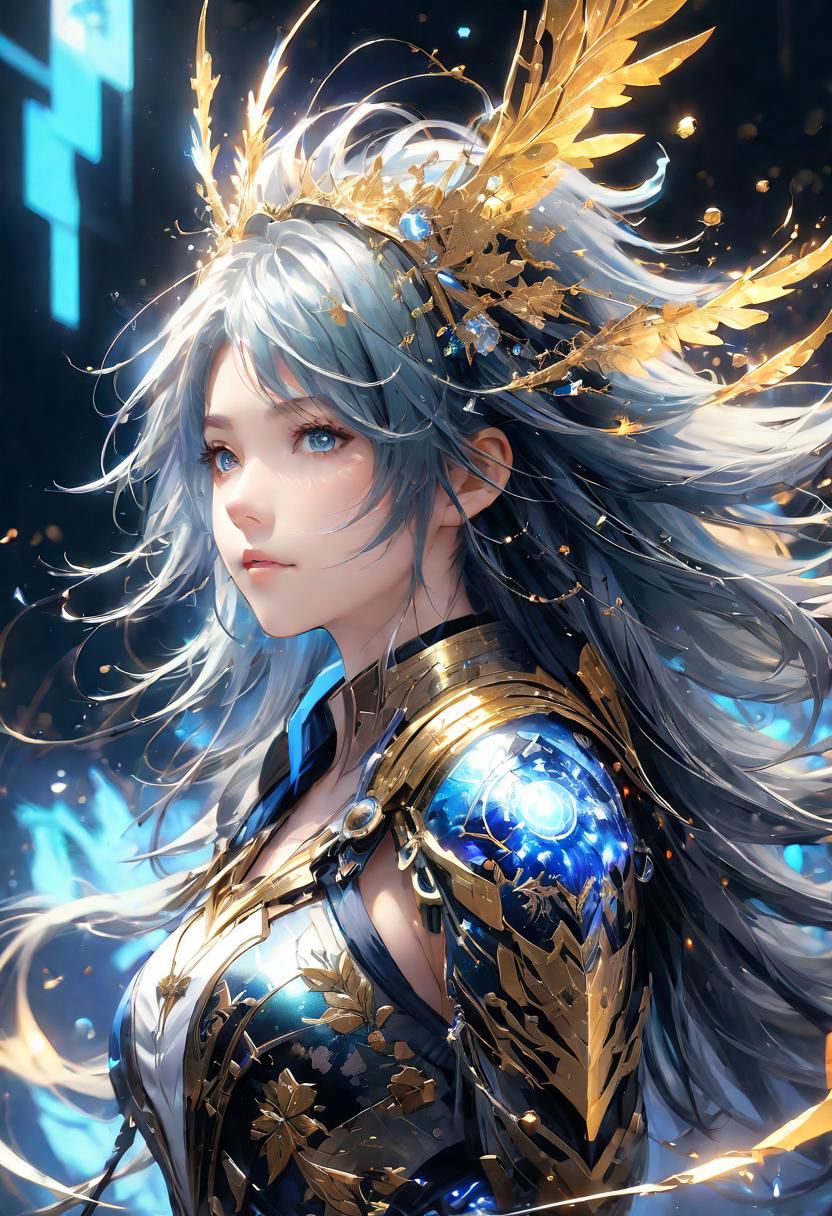 ,shoulder length messy long shine hair, happy, Full body, Beautiful anime waifu style boy, hyperdetailed painting, luminism, art by Carne Griffiths and Wadim Kashin concept art, 4k resolution, fractal isometrics details bioluminescence , 4d render, octane render, intricately detailed , cinematic, trending on artstation Isometric Centered hyperrealistic cover photo awesome full color, hand drawn , gritty, realistic mucha , hit definition , cinematic, on paper, ethereal background, abstract beauty,stand, approaching perfection, pure form, golden ratio, minimalistic, unfinished, concept art, by Brian Froud and Carne Griffiths and Wadim Kashin and John William Waterhouse, intricate details, 8k post production, high resolution, hyperdetailed, trending on artstation, sharp focus, studio photo, intricate details, highly detailed, by greg rutkowski